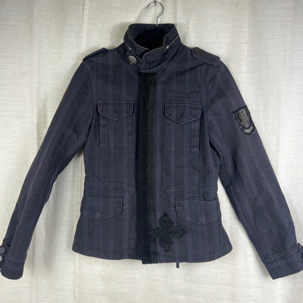 Closed Authentic Indestructible Military Jacket Navy\Black. Cotton Women's Small